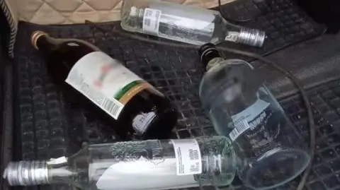 Puste butelki w kabinie i 1,7 promila w organizmie