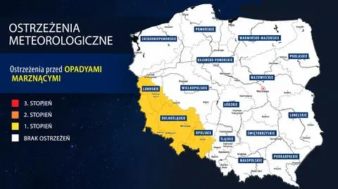 Oblodzenie i opady marznące. Większość województw z alertami IMGW