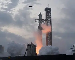 Zdjęcia z trzeciego lotu testowego Starship w marcu 2024