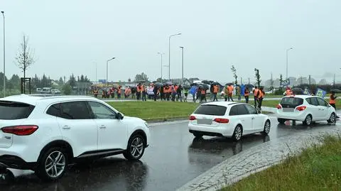 Protest kolejarzy w Czarlinie