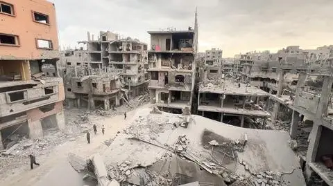 Miasto Gaza w ruinie