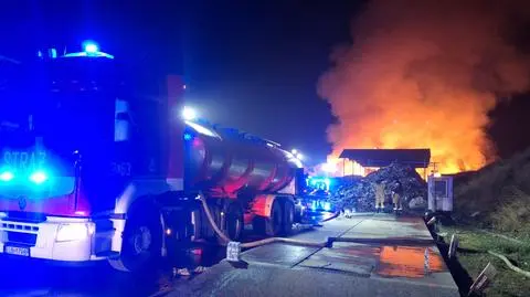 Pożar w sortowni odpadów w Bełżycach pod Lublinem