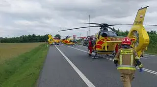 Poważny wypadek na DK 91 koło Łęczycy