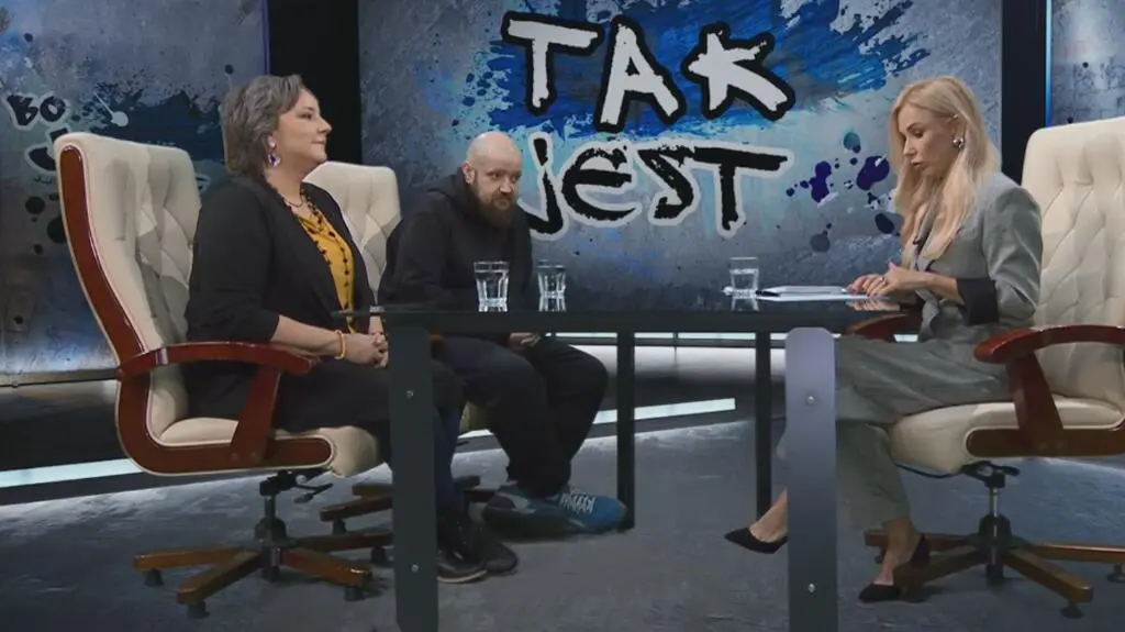 Dr Paulina Piasecka i Michał Fedorowicz w programie "Tak jest" w TVN24