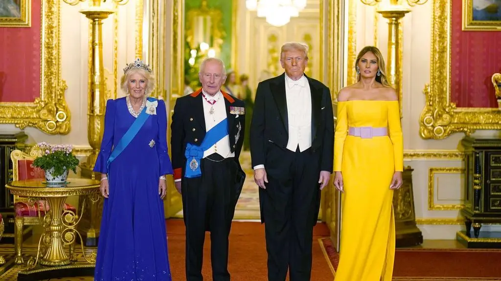 Królowa Kamila, król Karol, Donald Trump, Melania Trump 