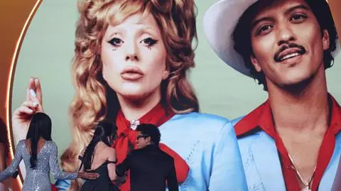 Lady Gaga i Bruno Mars na rozdaniu nagród Grammy w 2025 roku