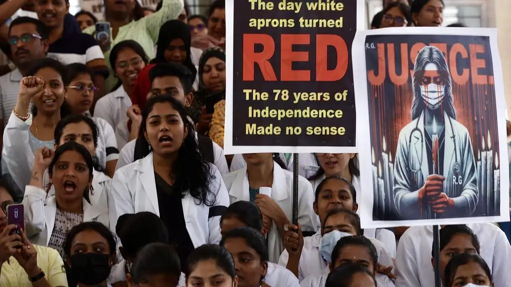 Protest lekarzy w Indiach 