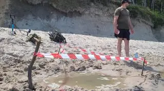 Niewybuch znaleziono na plaży w Łukęcinie