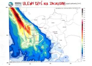 Ulewy dziś na zachodzie