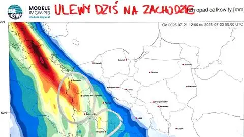 Ulewy dziś na zachodzie