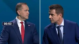 Nawrocki pytany o mieszkanie. Debata w TVN24 i TVN24+ 