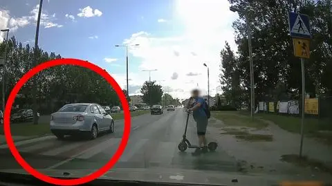 Niebezpieczna sytuacja na przejściu dla pieszych