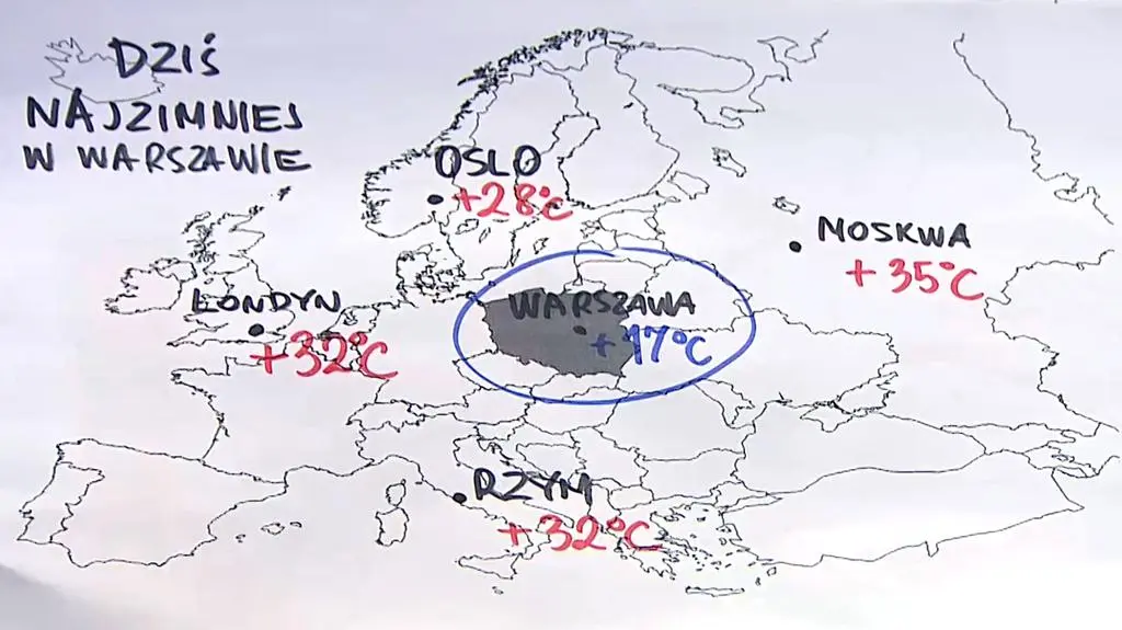 Temperatury powietrza w Europie