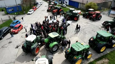 Protest rolników w Prudniku na Opolszczyźnie