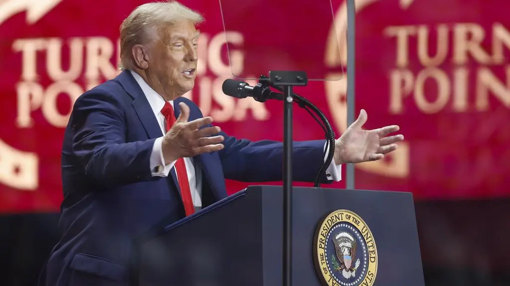 Donald Trump podczas ceremonii