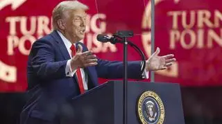 Donald Trump podczas ceremonii