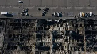 Tak wyglądała hala kompleksu przy Marywilskiej 44 w Warszawie po wielkim pożarze