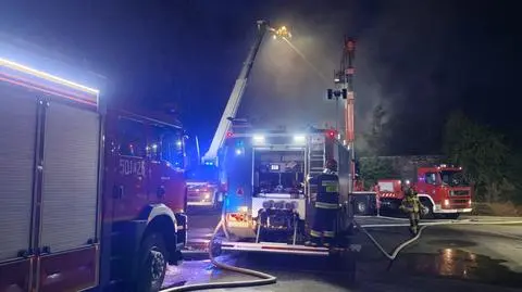 Pożar pustostanu we wsi Pogórze