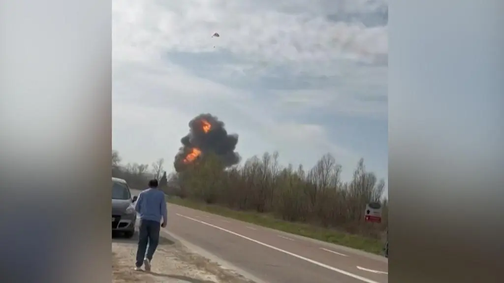 Jedna z maszyn stanęła w płomieniach 