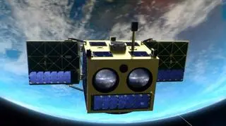 Satelita EagleEye w przestrzeni kosmicznej - wizja artystyczna