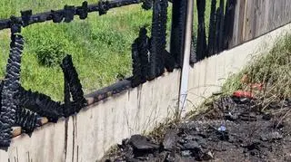 Pożar samochodu na autostradzie A2