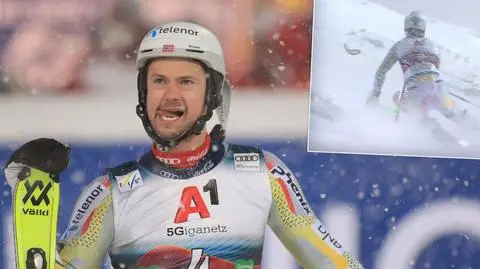Część trasy pokonał "w ciemno". Ukończył slalom tuż za podium