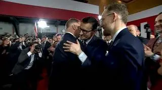 Czarnek i Morawiecki na konwencji PiS