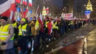 Protest rolników w centrum stolicy