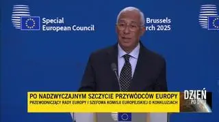 Antonio Costa o konkluzjach po szczycie liderów UE