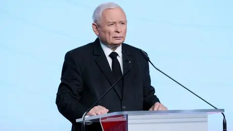 Jarosław Kaczyński na konferencji w siedzibie PiS