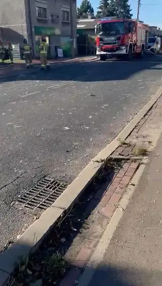 Wybuch butli gazowej w sklepie w Dąbrowie Górniczej