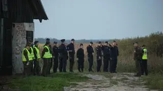 Miejsce znalezienia rosyjskiego drona w miejscowości Korsze