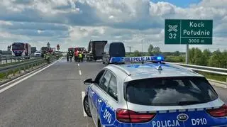 Płonęła ciężarówka na S19