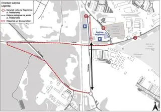 Organizacja ruchu przy cmentarzu na Lutyckiej