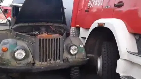 Strażacki pościg za radziecką terenówką
