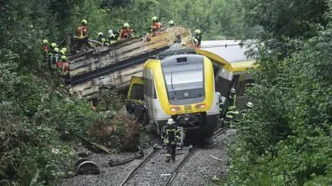 Riedlingen, wykolejony pociąg
