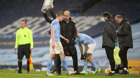 Guardiola ma problem. De Bruyne przynajmniej miesiąc poza grą