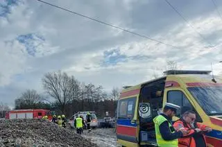 Mężczyzna został zabrany do szpitala