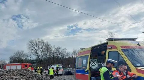 Mężczyzna został zabrany do szpitala