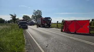 Wypadek na drodze krajowej numer 36 w Lutogniewie koło Krotoszyna