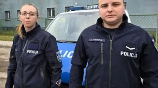 37-latkowi pomogli post. Klaudia Dach i sierż. Jakub Tomczyk