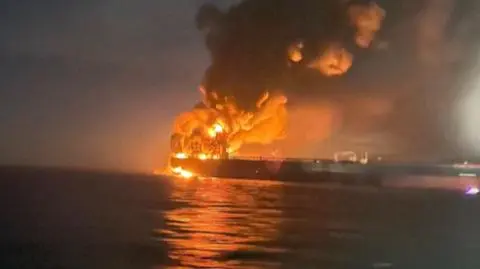 Eksplozja na tankowcu rosyjskiej floty cieni 