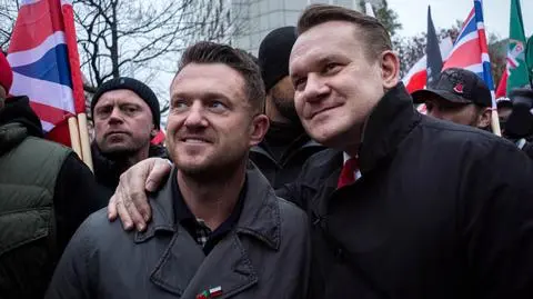 Tommy Robinson i Dominik Tarczyński