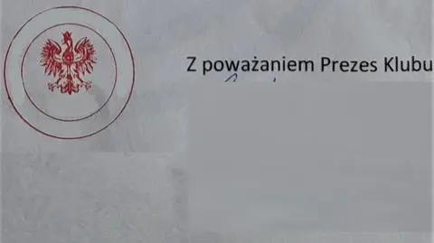 Pismo z nielegalna pieczątką