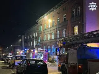 Pożar kamienicy w Chorzowie