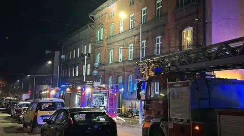 Pożar kamienicy w Chorzowie