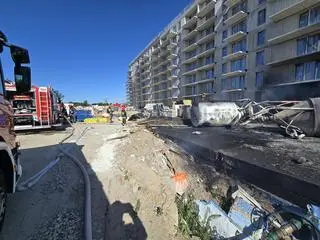 Pożar przy ulicy Ciesielskiego w Krakowie