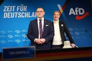 Tino Chrupalla i Alice Weidel, liderzy AfD
