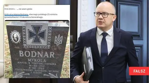 "Grób ojca Adama Bodnara"? Minister wyjaśnia