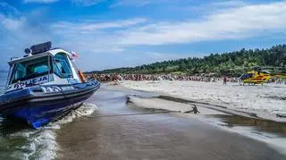 Akcja ratunkowa na plaży 